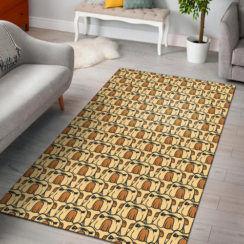 English Bulldog Pattern Print Design 02 Area Rug