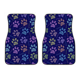 Dog Paws Pattern Print Design 02 Front Car Mats