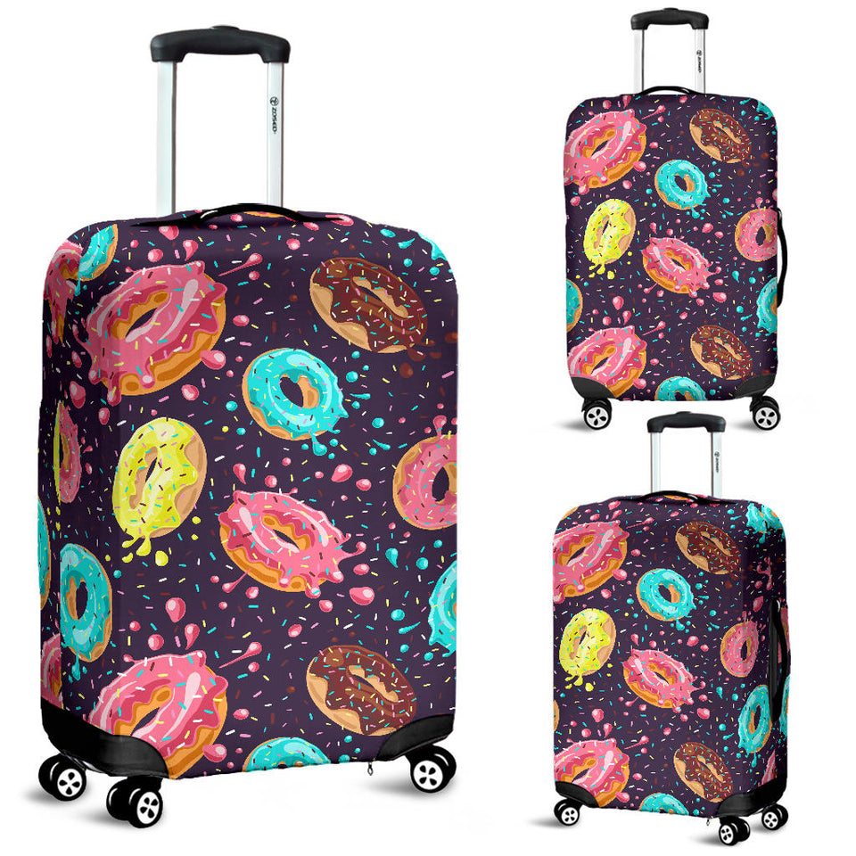 Colorful Donut Glaze Pattern Luggage Covers