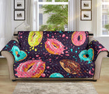 Colorful donut glaze pattern Sofa Cover Protector