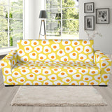 Fried Eggs Pattern Print Design 05 Sofa Slipcover