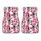 Toucan Flower Design Pattern Front Car Mats