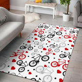 Bicycle Pattern Print Design 04 Area Rug