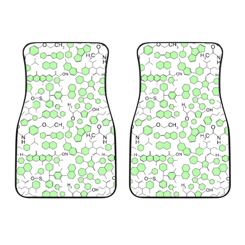 Chemistry Periodic Table Pattern Print Design 03 Front Car Mats