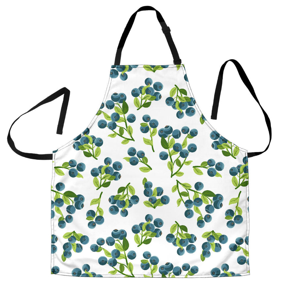 Blueberry White Background Adjustable Apron