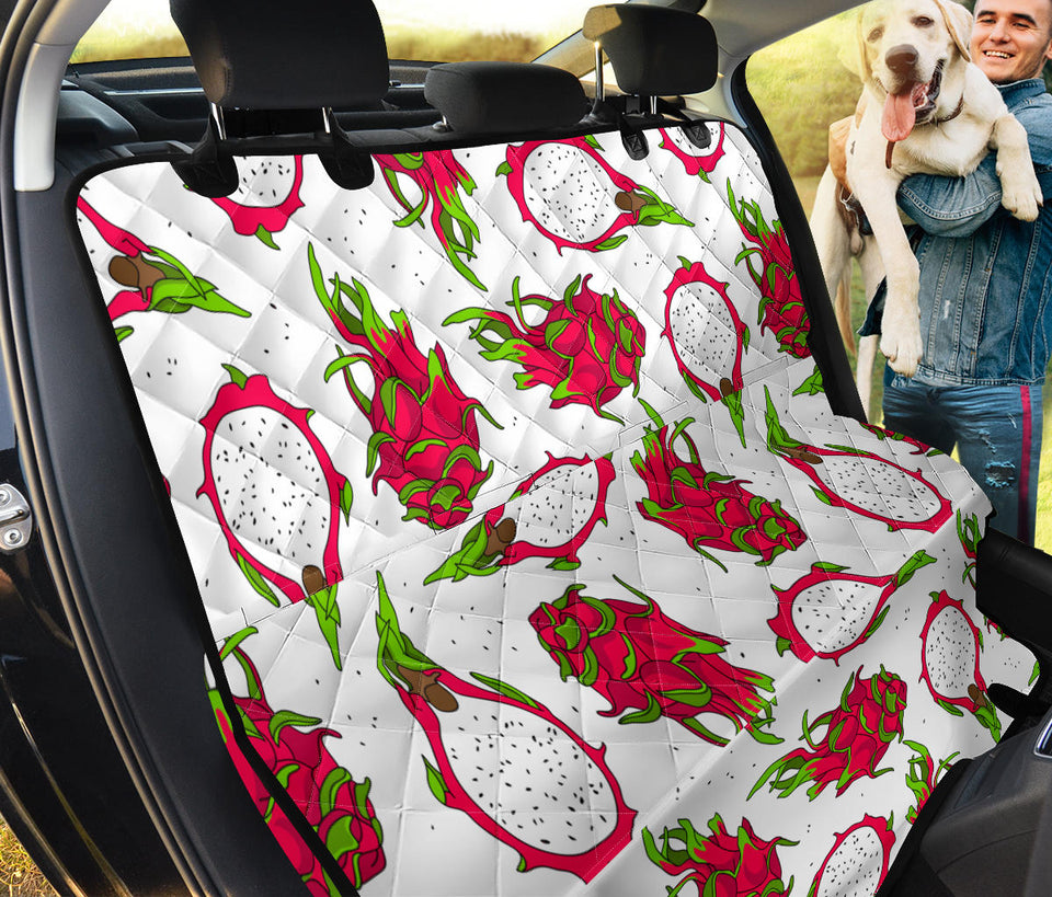 Dragon Fruits White Background Dog Car Seat Covers