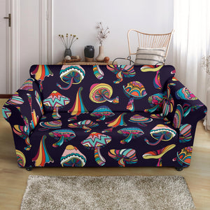 Colorful Mushroom Pattern Loveseat Couch Slipcover