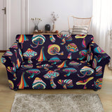 Colorful Mushroom Pattern Loveseat Couch Slipcover