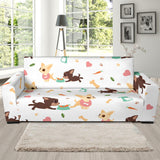 Cute Chihuahua Puppie Pattern Sofa Slipcover
