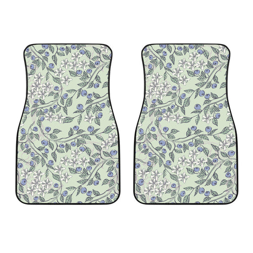 Hand Drawn Blueberry Pattern  Front Car Matshand Drawn Blueberry Pattern  Front Car Mats
