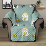 Cute hamster cheese pattern Recliner Cover Protector