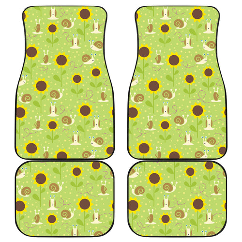 Snail Pattern Print Design 01 Front and Back Car Mats