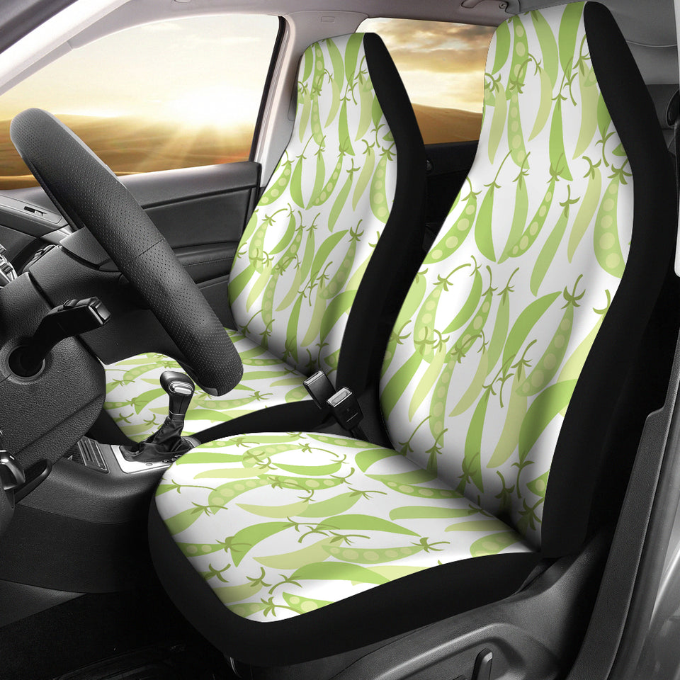 Green Peas Pattern Print Design 03 Universal Fit Car Seat Covers