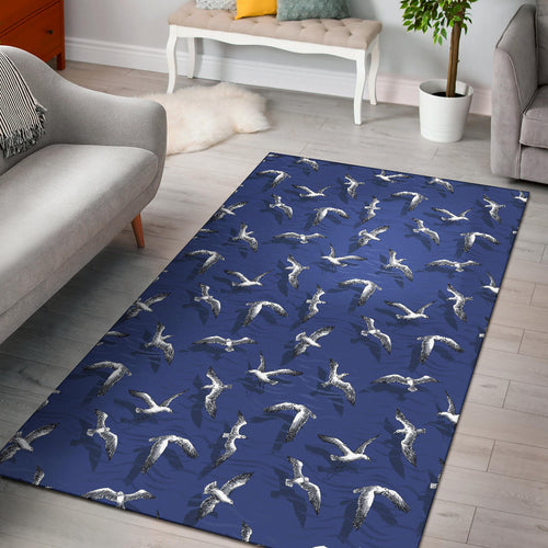Seagull Pattern Print Design 03 Area Rug
