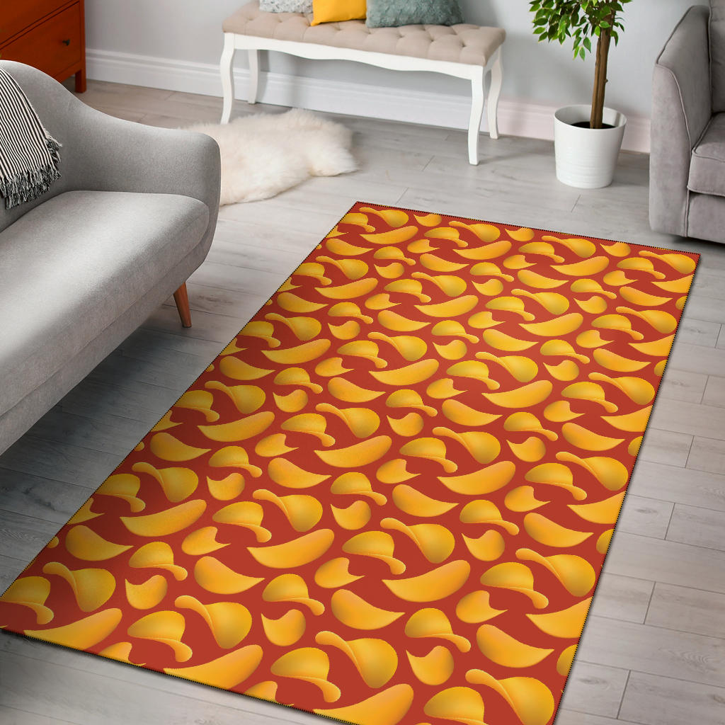 Potato Chips Pattern Print Design 05 Area Rug