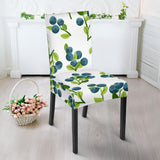 Blueberry White Background Dining Chair Slipcover