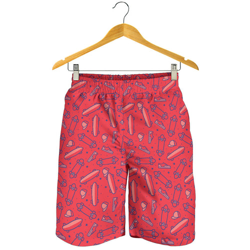 Skate Board Pattern Print Design 01 Men Shorts