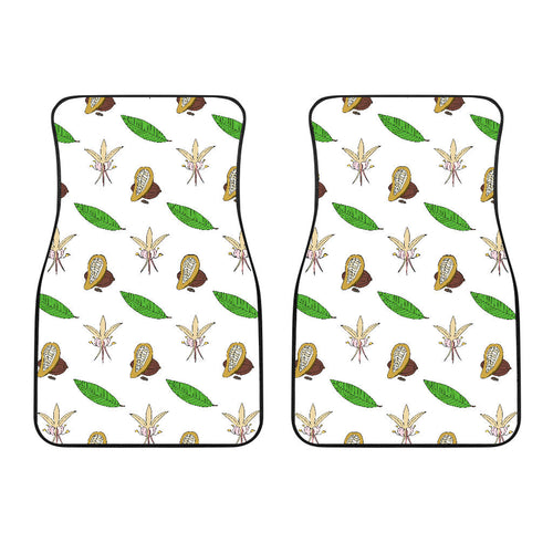 Color Hand Drawn Cocoa Pattern  Front Car Mats