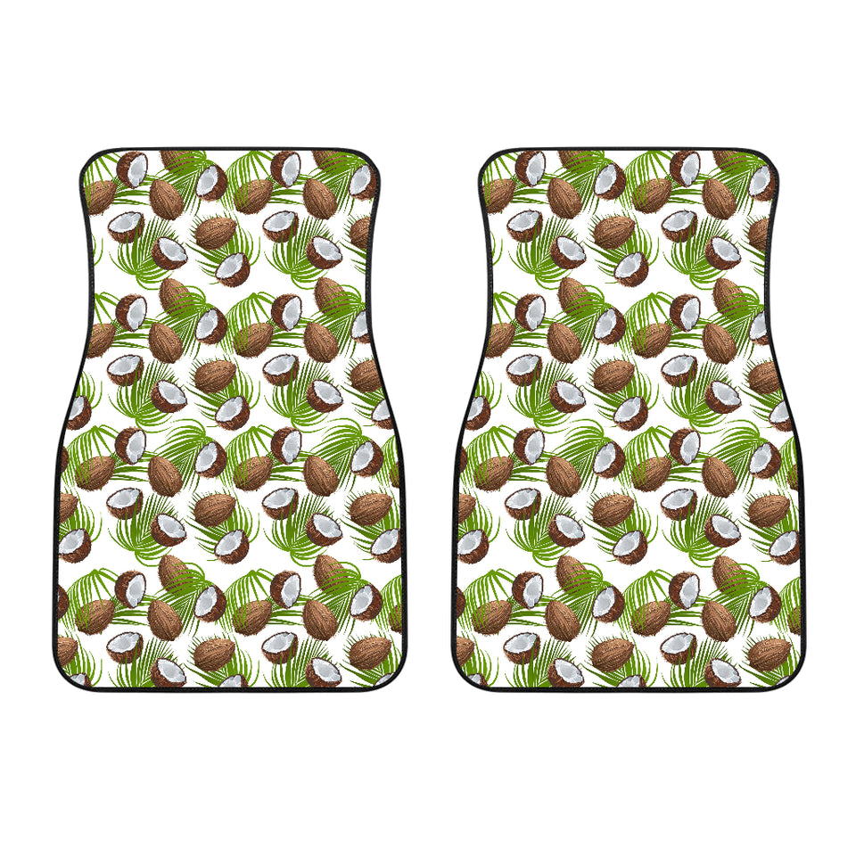 Coconut Pattern Print Design 04 Front Car Mats