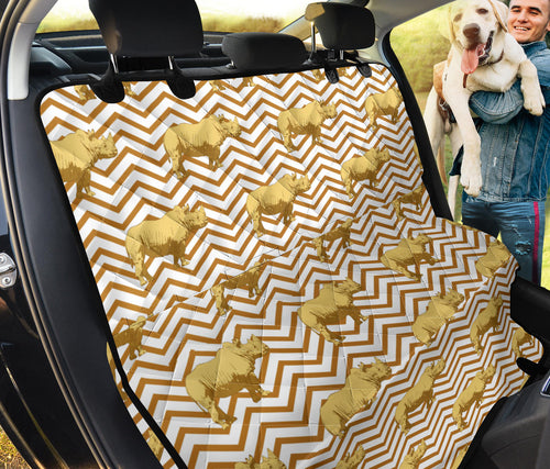 Rhino Yellow Theme Pattern Dog Car Seat Covers