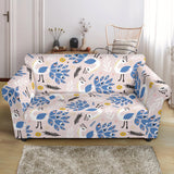 Cute Peacock Pattern Loveseat Couch Slipcover