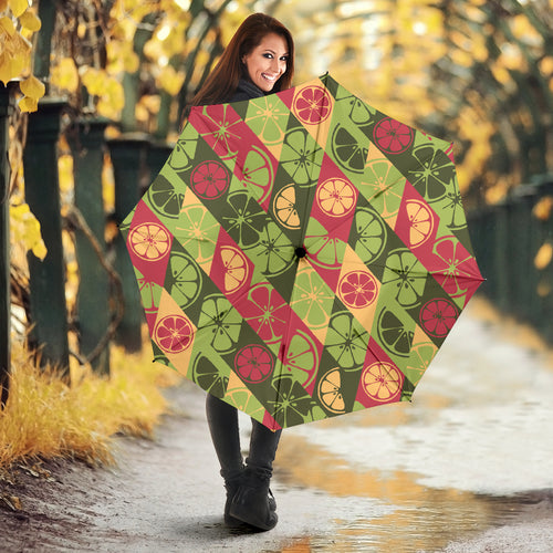 Cool Geometric Lime Pattern Umbrella
