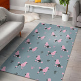 Poodle Dog Pattern Area Rug