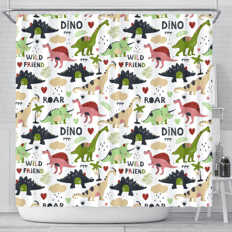 Cute Dinosaurs Pattern Shower Curtain Fulfilled In US