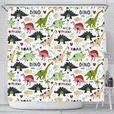 Cute Dinosaurs Pattern Shower Curtain Fulfilled In US