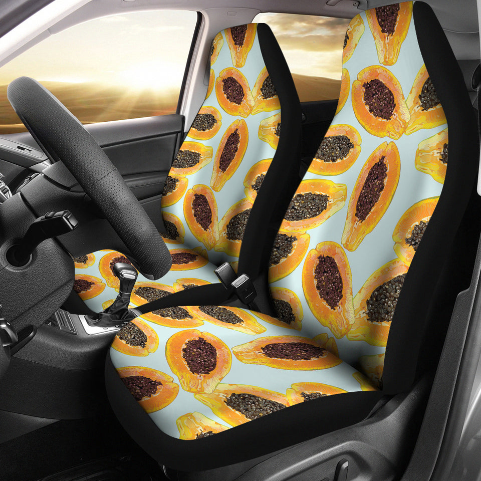 Watercolor Papaya Pattern  Universal Fit Car Seat Covers