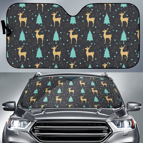 Deers Star Tree Pattern Car Sun Shade