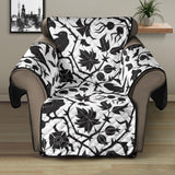 Crow dark floral pattern Recliner Cover Protector