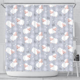 Sweet Dreams Sheep Pattern Shower Curtain Fulfilled In US