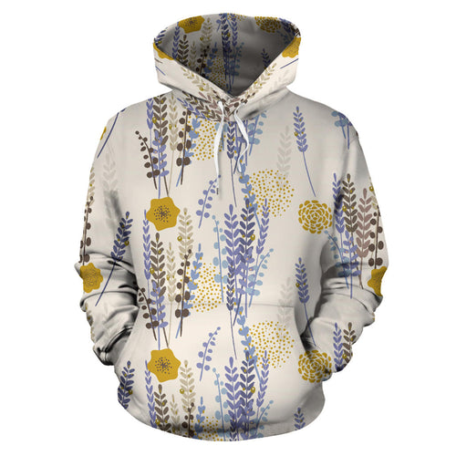 Lavender Modern Pattern Blackground Men Women Pullover Hoodie