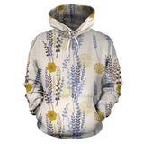Lavender Modern Pattern Blackground Men Women Pullover Hoodie