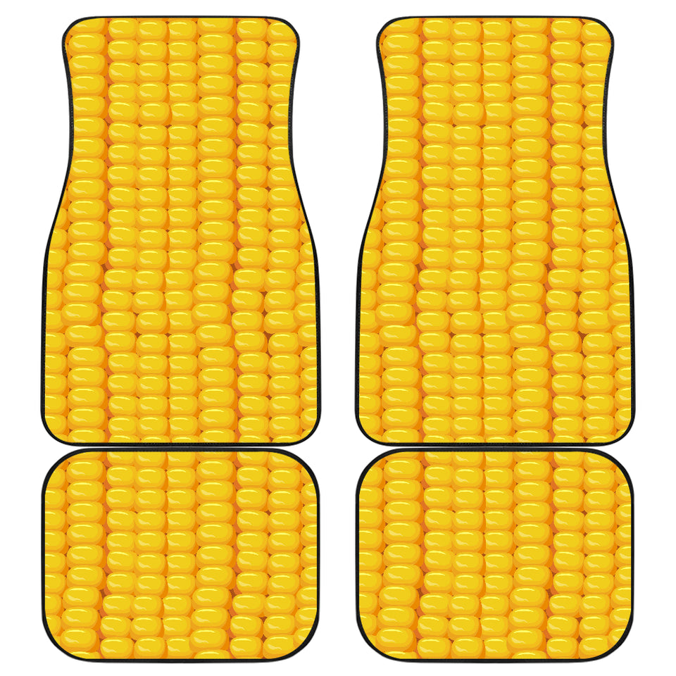 Corn Pattern Print Design 04 Front and Back Car Mats