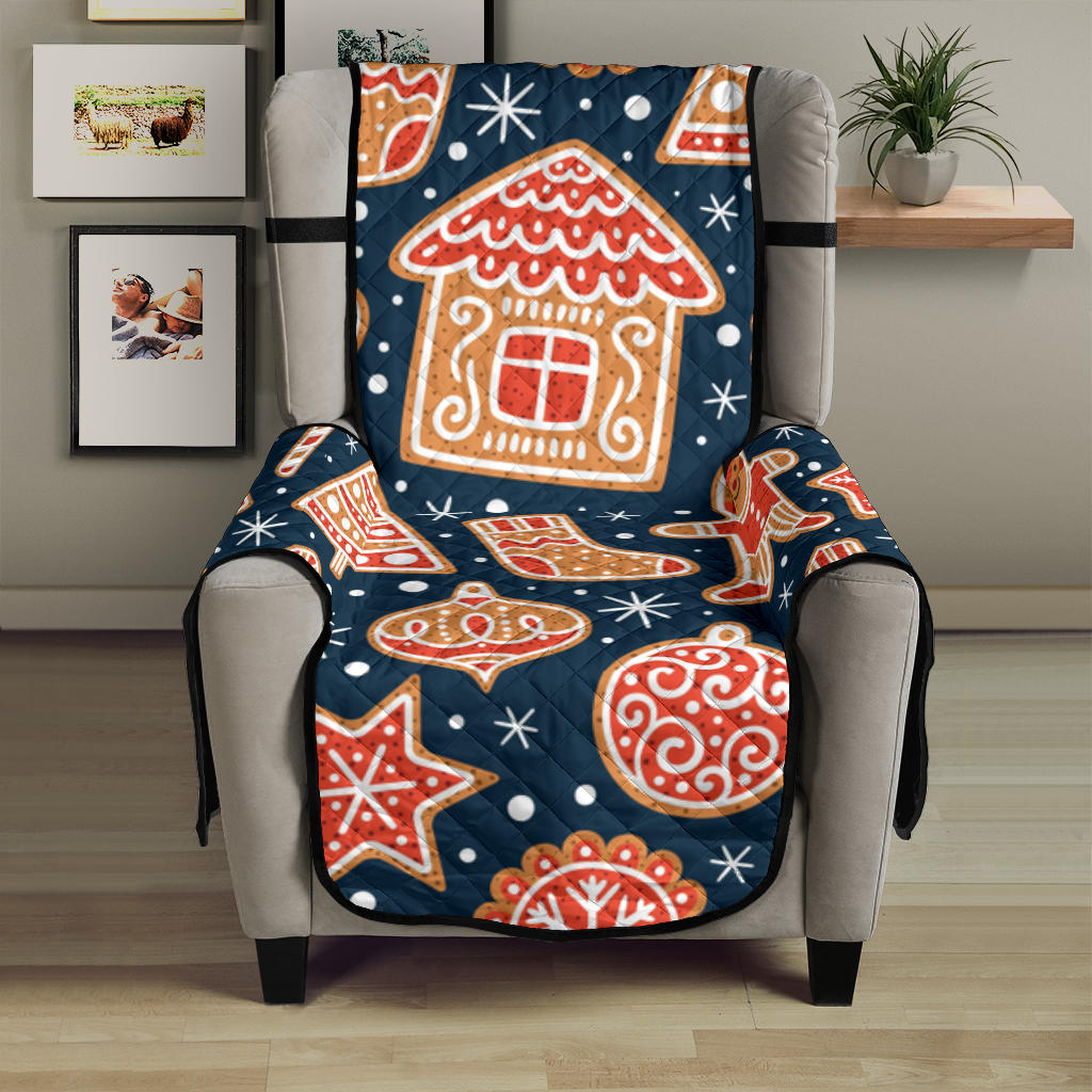 Christmas gingerbread cookie pattern Chair Cover Protector