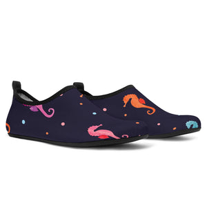 Watercolor Colorful Seahorse Pattern Aqua Shoes