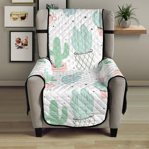 Pastel color cactus pattern Chair Cover Protector