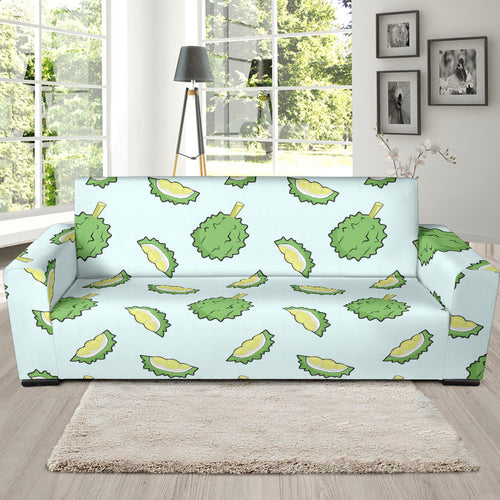 Durian Pattern Blue Background Sofa Slipcover