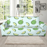 Durian Pattern Blue Background Sofa Slipcover