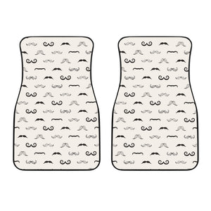 Mustache Beard Pattern Print Design 05 Front Car Mats