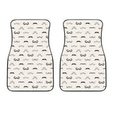 Mustache Beard Pattern Print Design 05 Front Car Mats