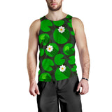 Frog waterlily pattern Men Tank Top