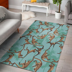 Monkey Palm Tree Background Area Rug
