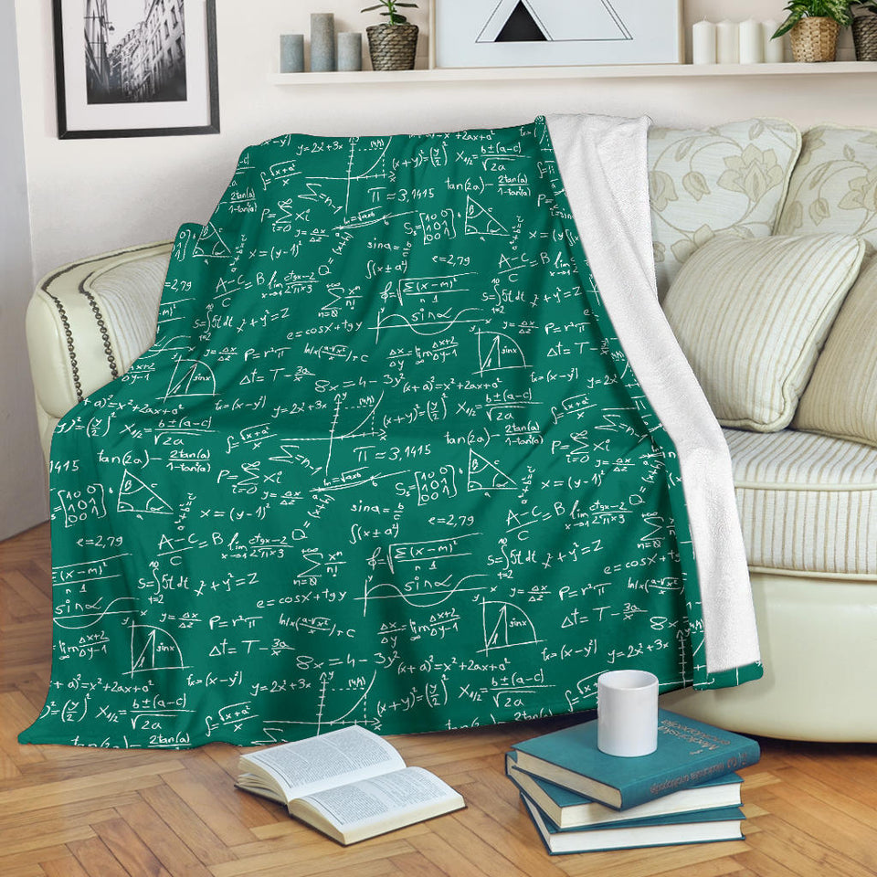 Math Pattern Print Design 01 Premium Blanket