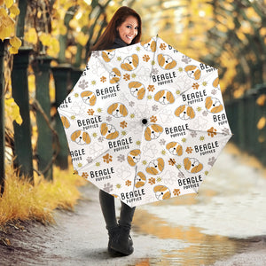 Cute Beagle Dog Pattern Background Umbrella