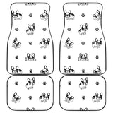 Cute French Bulldog Paw Pattern Front And Back Car Mats