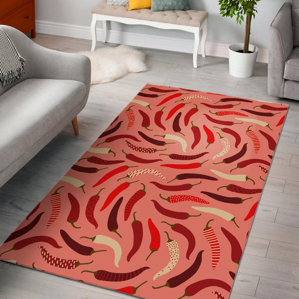 Beautiful Chili Peppers Pattern Area Rug