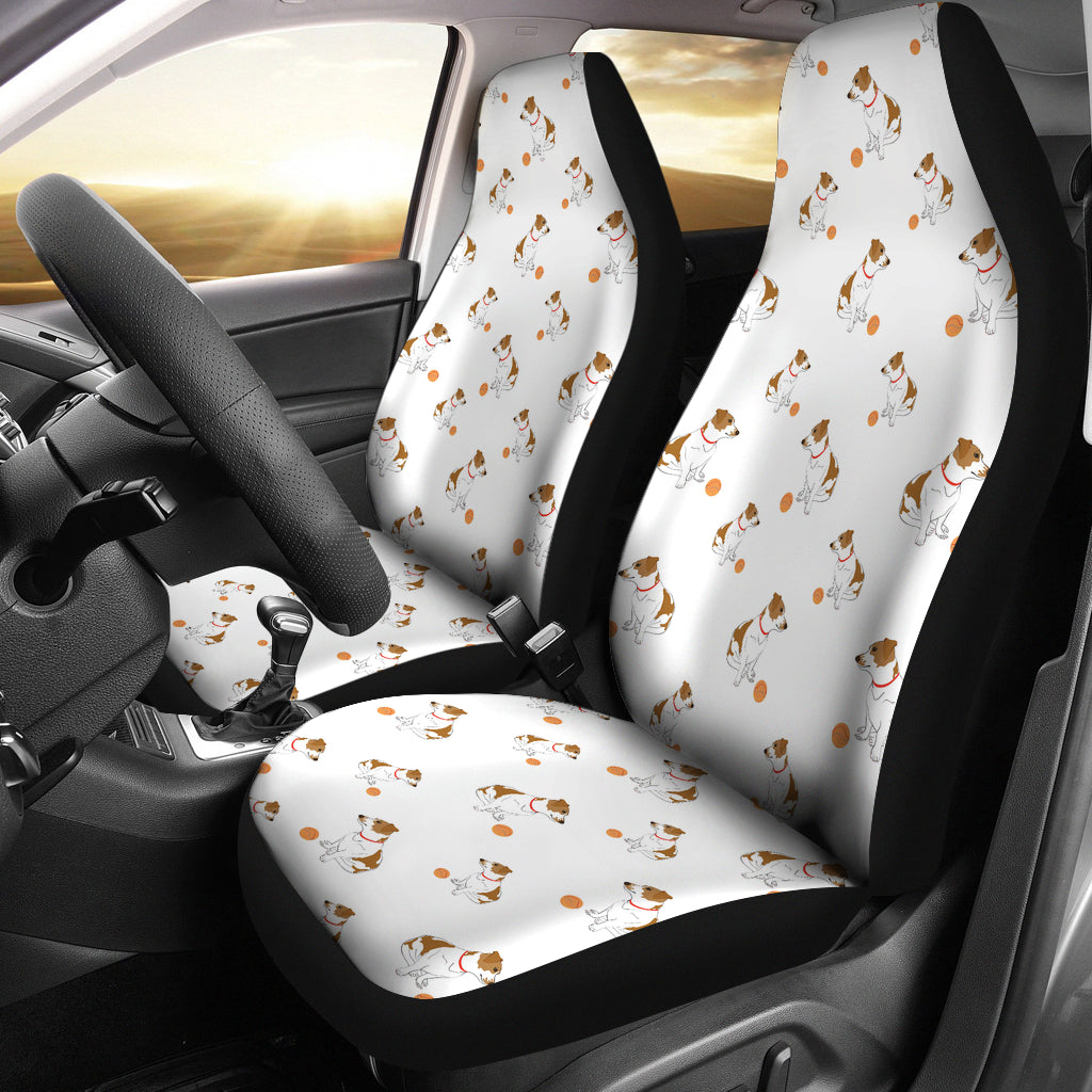 Jack Russel Pattern Print Design 05 Universal Fit Car Seat Covers